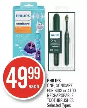 Shoppers Drug Mart Philips one, sonicare for kids or 4100 rechargeable toothbrushes offer