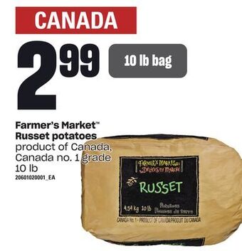 Loblaws Farmer's market™ russet potatoes, 10 lb offer