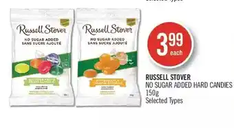 Shoppers Drug Mart Russel stover no sugar added hard candies offer