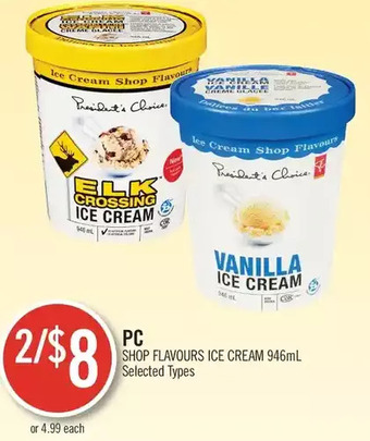 Shoppers Drug Mart Pc shop flavours ice cream offer