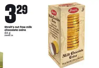 Loblaws Streit's nut free milk chocolate coins, 84 g offer