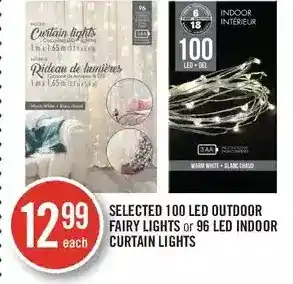 Shoppers Drug Mart 100 led outdoor fairy lights or 96 led indoor curtain lights offer