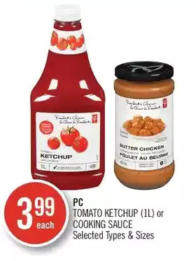 Shoppers Drug Mart Pc tomato ketchup or cooking sauce = offer