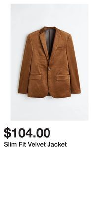 H&M Slim fit velvet jacket offer