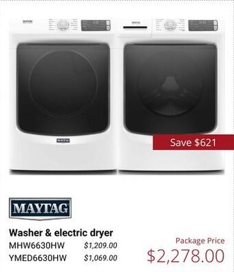 Canadian Appliance Source Maytag washer & electric dryer offer