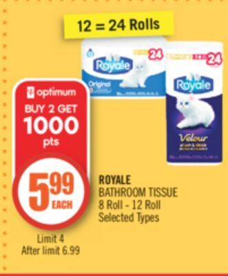 Shoppers Drug Mart Royale bathroom tissue offer