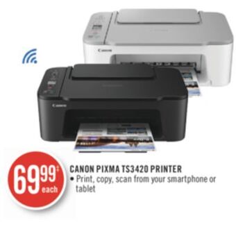 Shoppers Drug Mart Canon pixma ts3420 printer offer