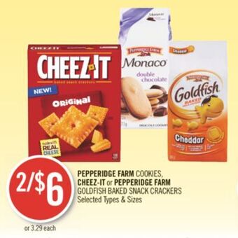 Shoppers Drug Mart Pepperidge farm cookies, cheez-it or pepperidge farm goldfish baked snack crackers offer