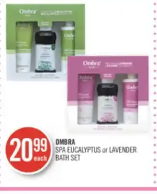 Shoppers Drug Mart Ombra spa eucalyptus or lavender bath set offer