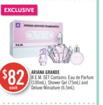Shoppers Drug Mart Ariana grande r.e.m. set offer