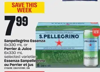 Independent City Market Sanpellegrino essenza 8x330 ml or perrier & juice 6x330 ml offer