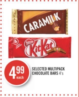Shoppers Drug Mart Selected multipack chocolate bars offer