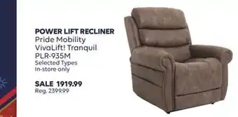 Shoppers Drug Mart Power lift recliner pride mobility vivalift! tranquil plr-935m offer