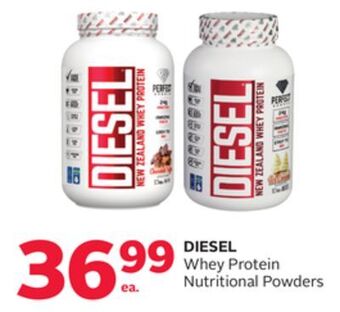 Rexall Diesel whey protein nutritional powders offer