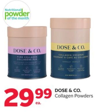 Rexall Dose & co. collagen powders offer