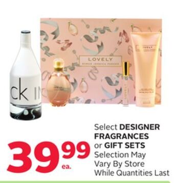 Rexall Select designer fragrances or gift sets offer