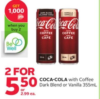 Rexall Coca-cola with coffee dark blend or vanilla offer