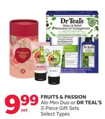 Rexall Alo mini duo or dr teal's 2-piece gift sets offer
