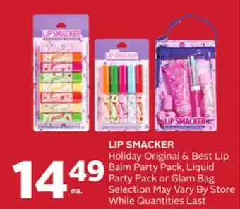 Rexall Lip smacker holiday original & best lip balm party pack, liquid party pack or glam bag offer