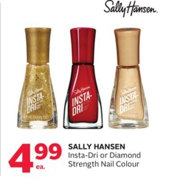 Rexall Sally hansen insta-dri or diamond strength nail colour offer