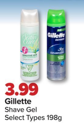 PharmaChoice Gillette shave gel offer