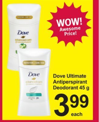 Pharmasave Dove ultimate antiperspirant deodorant offer