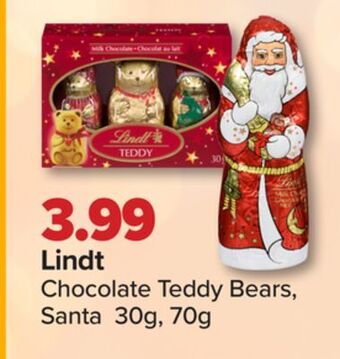 PharmaChoice Lindt chocolate teddy bears, santa offer