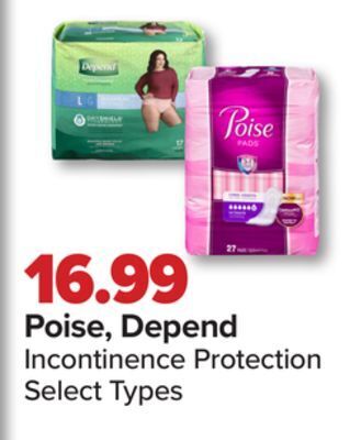 PharmaChoice Poise, depend incontinence protection offer
