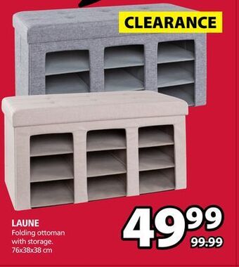 JYSK Laune folding ottoman with storage offer
