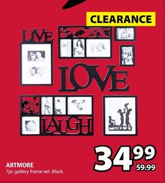 JYSK Artmore 7pc gallery frame set offer