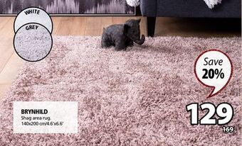 JYSK Brynhild shag area rug offer
