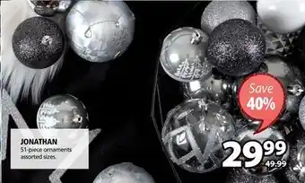 JYSK Jonathan 51-piece ornaments offer