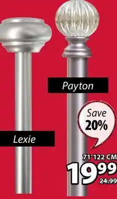 JYSK Lexie/payton curtain rods offer