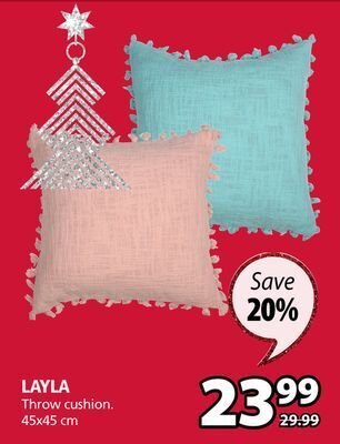 JYSK Layla throw cushion offer