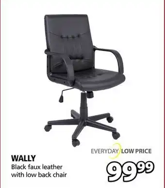 JYSK Wally black faux leather with low back chair offer