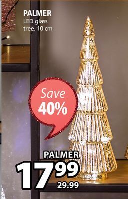 JYSK Palmer led glass tree offer