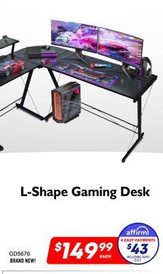 Factory Direct Debranded l-shape gaming desk offer