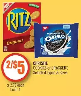 Shoppers Drug Mart Christie cookies or crackers offer