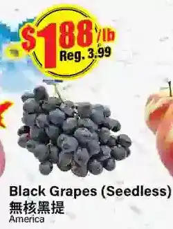 Btrust Supermarket Black grapes offer