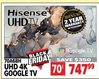 2001 Audio Video Hisense uhd 4k google tv offer