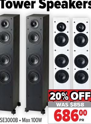 2001 Audio Video Paradigm tower speakers offer