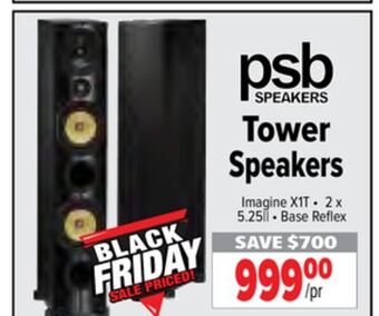 2001 Audio Video Psb tower speakers offer