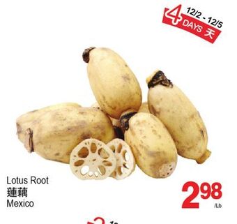 T&T Supermarket Lotus root offer