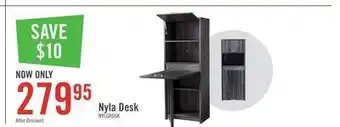 The Brick Nyla writing desk with bookcase – distressed grey offer