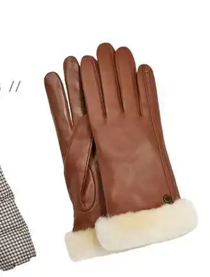 Ugg, women's leather shorty gloves