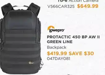 Henry's Lowepro protactic 450 bp aw ii green line offer
