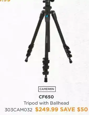 Henry's Cameron cf650 tripod with ballhead offer