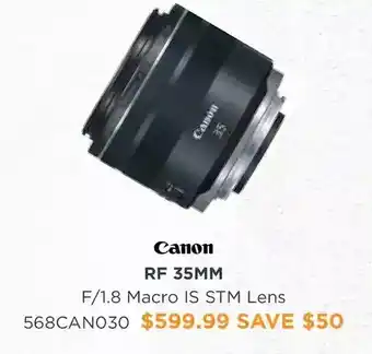 Henry's Canon rf 35mm f/1.8 macro is stm lens offer