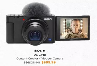 Henry's Sony dc-zv1b content creator / vlogger camera offer