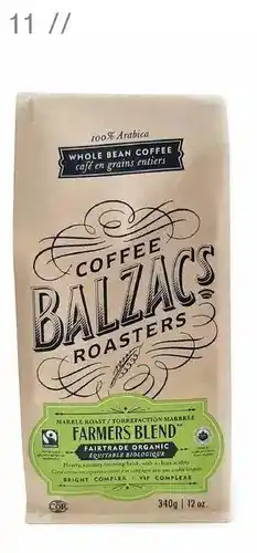 Hudson's Bay Balzac's, coffee farmer's blends offer